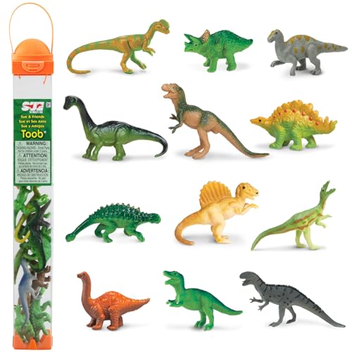 Safari Ltd. Sue & Friends Dinosaurs TOOB - T-rex, Iguanodon, Triceratops, Ankylosaurus, Stegosaurus, Spinosaurus, Apatosaurus - Educational Toy...