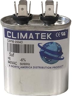 ClimaTek Oval Capacitor - fits Coleman # 1499-342 1499-3421 | 5 uf MFD 370/440 Volt VAC