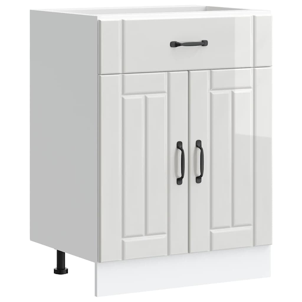 vidaXL Mueble bajo de Cocina Lucca Blanca de Alto Brillo