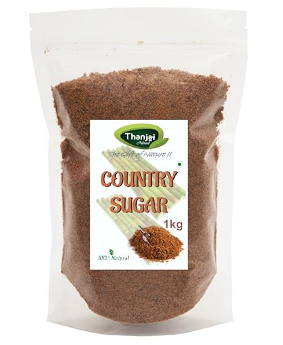 Image of Thanjai Natural 1kg Sugarcane Jaggery Powder | Naatu Sakkarai | Prepared Country Sugar