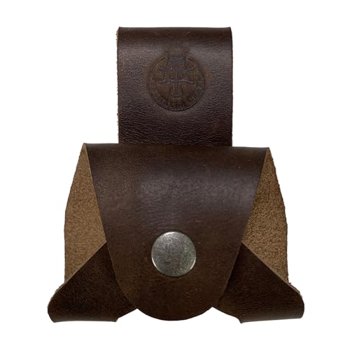 Valhalla Gear, Axe Holster for Belt Handmade from Full Grain Leather - Protector Case, Small Axe Blade Safety Sleeve, Camping Accessory, Lumberjack Outdoor Essentials - Bourbon Brown