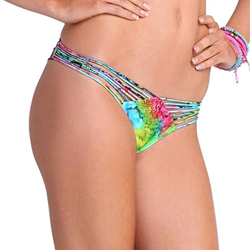 Sea Salt Angel - Strappy Brazilian Ruched Back Bottom - Xs/Multicolor #TOP30