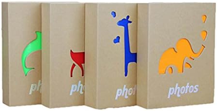 12.7 x 17.8cm(5 x 7인치) 크래프트 사진 앨범, 포켓 100개 보관 어린이 사진 앨범 (기린) — 사진 7