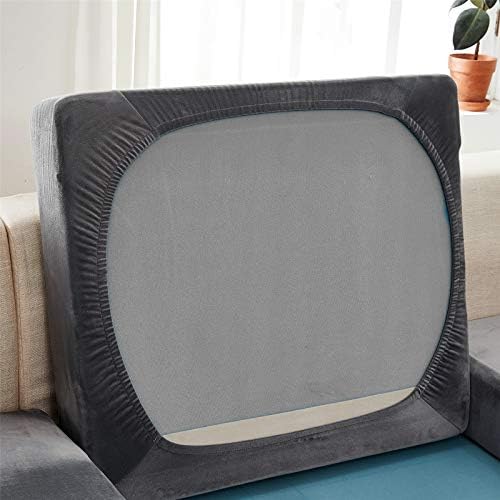 NOPEXTO Sofa Seat Cushion Covers, Stretch Sofa Seat Cushion Cover, Fitted Sofa Couch Cushion Covers Furniture Protector (Large 1-Seater,Dark Green)