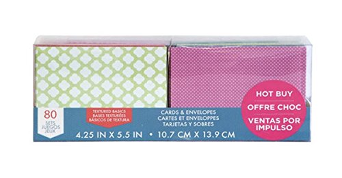 Craft Smith Textured Blank Cards and Envelopes 80 Sets Assorted Designs 4.25x5.5