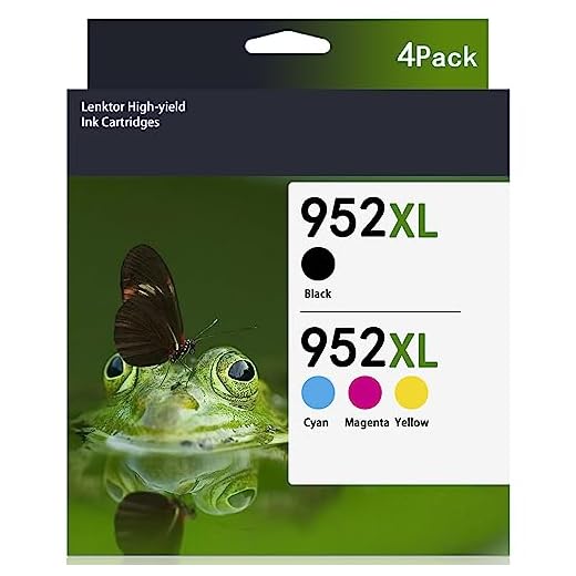 952XL High-Yield Ink Cartridges (4-Pack, Black/Cyan/Magenta/Yellow) - LOMENTI Compatible Ink Replacement for HP OfficeJet Pro 7740 8210 8216 8218 8710 8715 8716 8717 8719 8720 8725 Printer