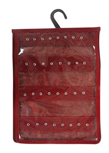 Image of Sunesh Creation Makeup Pouches Necklace Earrings Cosmetic Vanity Storage Box Jewellery Organizer Toiletry Organizer Pouch Zipper Bag Wall Organizer for Women Girls