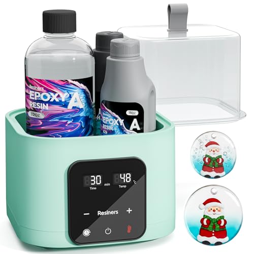 Resiners Auto Resin Preheater, Thins Viscosity & Reduce Bubbles, Intelligent Accurate Temperature & Time Control, Large Capacity Multifunctional Warmer for 8/16/32/64oz Epoxy UV Resin, Silicone Rubber by Resiners - Used condition - US$43.18
