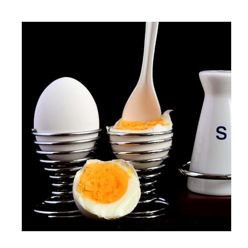 Porta Ovo Suporte Aramado Espiral Buffet Canape Aperitivo Aço Inox 2un