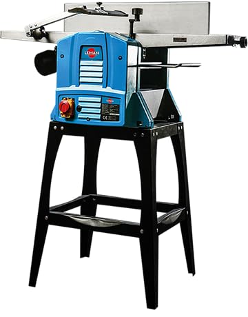 LEMAN - Regruesadora Cepilladora LODRA260, 260 mm, Motor 1500 W, 2 Cuchillas HSS, Avance Automático, Mesa Inclinable 45°
