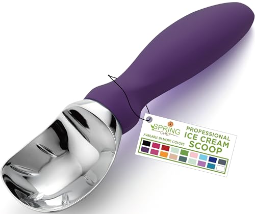 Spring Chef Heavy Duty Metal Ice Cream Scoop w/Comfortable Handle, Purple by Spring Chef - Used condition - US$11.07