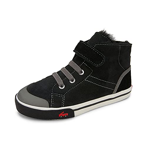 See Kai Run, Devon High Top Sneakers For Kids, Black Shearling, 2.5Y #TOP19