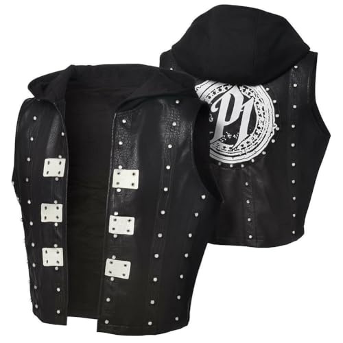 Mens AJ style PU Faux Leahter Vest Halloween Costume