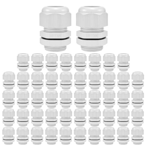 AIRTAK 3/4" NPT Cable Glands, IP68, Nylon PA66, Gray, 5 Pack