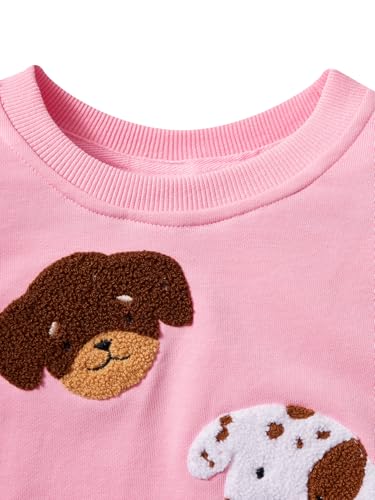 Image of Little Girls Outfits 2 Piece Toddler Long Sleeve Sweatshirt Leggings Pants Fall Winter Clothing Set 2-10 Years