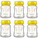 Breastmilk Bottles Set with Leak Proof Lids by Max Strength Pro, 6.oz 180ml Reusable Wide Neck Bottles Best for Breast Milk Collection & Storage Solution, BPA Free, Fits Spectra & Avent Models (6pc)