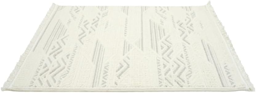 Aden Levini Dokuma Halı | Makinede Yıkanabilir | Modern Halı | Kilim ve Yolluk | Gri | 160 x 200 cm | Model LVN01