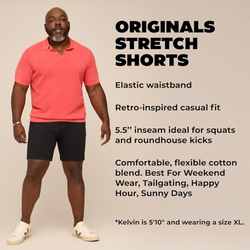 Image of Chubbies Chino Shorts Men 5.5 Inch - Mens Shorts Casual with Elastic Waistband, Side and Back Pockets, Stretch Cotton Blend