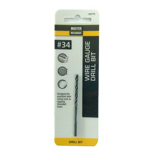 #34 2-5/8-inch Black Oxide Wire Gauge Drill Bit - Master Mechanic Model 443770