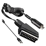 Synclum Adapter SCART auf HDMI Kabel Konverter, All-in-One SCART zu HDMI Wandler mit 1080p/720p Upscaler, Video Audio Umsetzer für TV, DVD, VHS, STB, Blu-ray, Xbox, PS2 PS3, Projektor