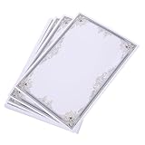 KICHOUSE 50 Hojas Papel para Certificados sin Estampado Tamaño 12k Azul, Papel Interior para Diplomas y Reconocimientos, Útil Escolar para Premios y Documentos Oficiales