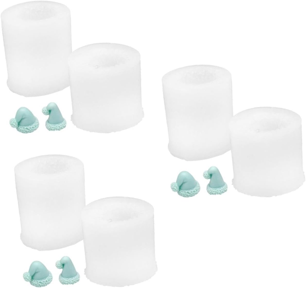 Operitacx 6pcs Silicone Candle Making Mold for Christmas Hat Candles Flexible and Reusable Wax Molds for Scented Soap and Craft Projects