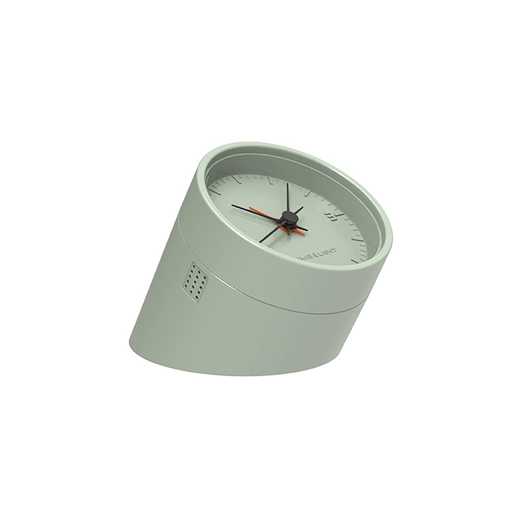 NSUQOA Nordic Pointer Alarm Clock Flip to Change Night Light Charging Multi-Function Stepless Dimming Bedside D