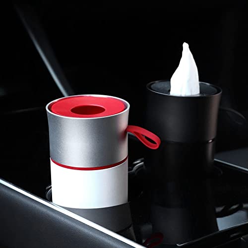 Porta fazzoletti per auto Cilindro rotondo Dispenser di fazzoletti per auto Scatola di fazzoletti per auto Confezione multipla con fazzoletti morbidi da viaggio a 3 veli 4 pezzi