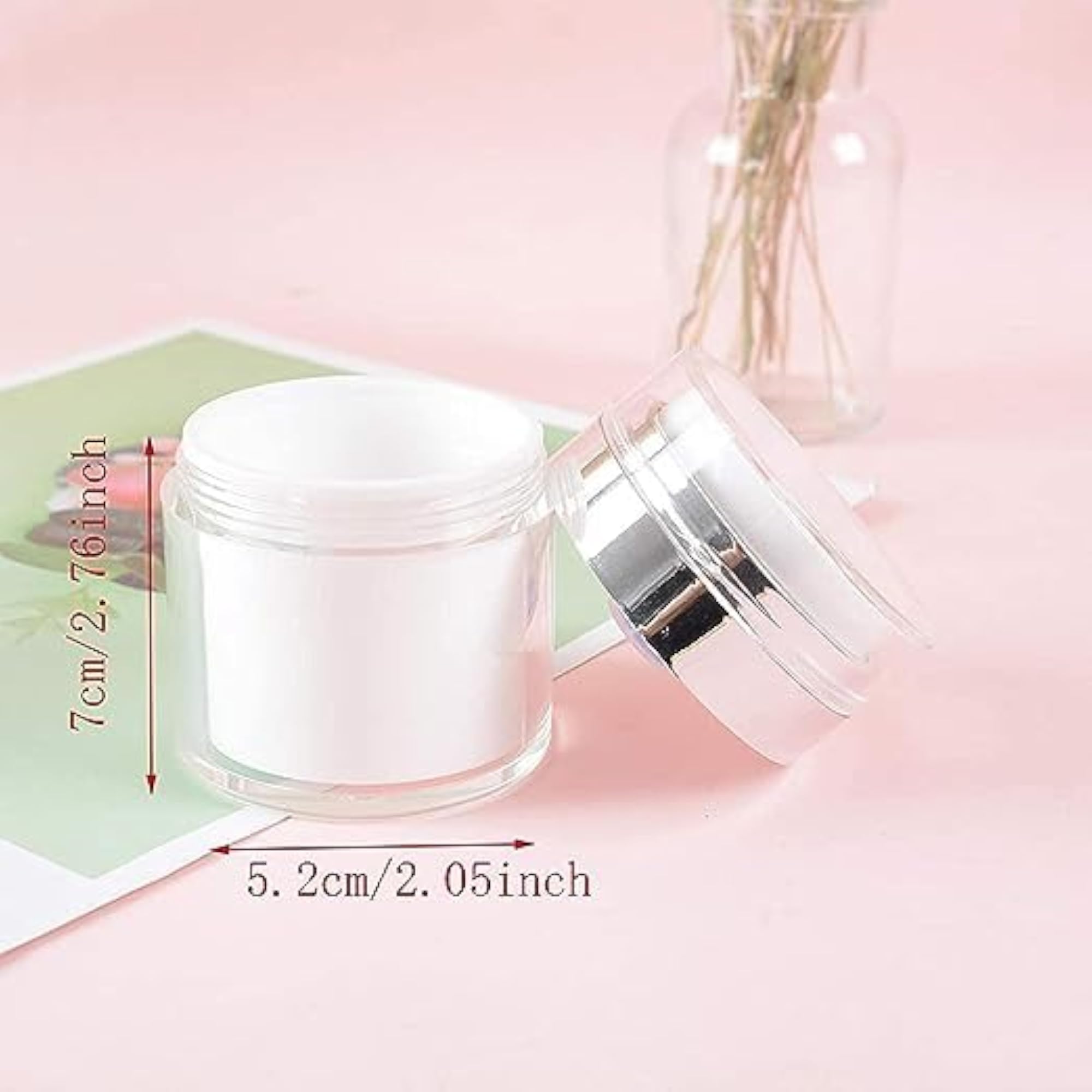Empty Refillable Cosmetic Air Pump Acrylic Bottles, Travel Friendly