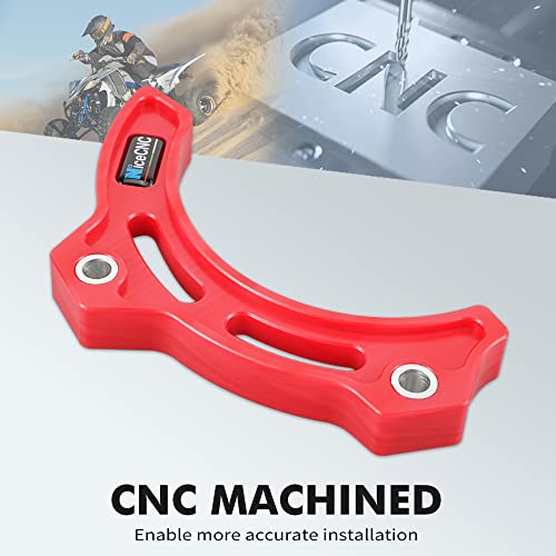Nicecnc Red Case Saver Sprocket Cover Guard Compatible With Yamaha Yfz450R 2009 2010 2011 2012 2013 2014 2015 2016 2017 2018 2019 2020 2021 2022 #TOP4
