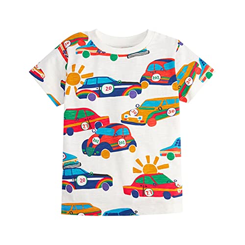 Toddler Boys' Short Sleeve Tees Cotton Casual Car Graphic Crewneck Summer Top Clothes T Shirts Color Boy