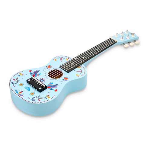 Children’s Blue Wooden Guitar by Marmelada Musica - Mini Guitar for Kids, Toddler Instruments Ages 3-5, Acoustic Instrument for Kids, Beginner Guitars for Kid, Ideal Toy Guitars for Kid Ages 5-9, Blue