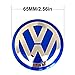 4PCS 65mm 2.56''Auto Car Styling Accessories Emblem Badge Sticker Wheel Hub Caps Centre Cover fit for VW Volkswagen B5 B6 MK4 MK5 MK6 Golf Polo Passat SAGITAR Jetta CC MAGOTAN (blue, 65mm)