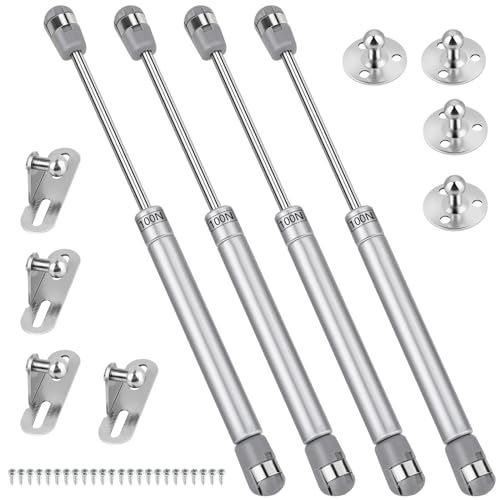 4 Piezas Amortiguadores de Gas, 100N / 10kg Pistones a Gas, Hidráulico Muebles Cocina Amortiguador Puertas Elevables, Pistones a Gas Muebles Cocina Amortiguadores Muebles Bisagras Puertas Cocina