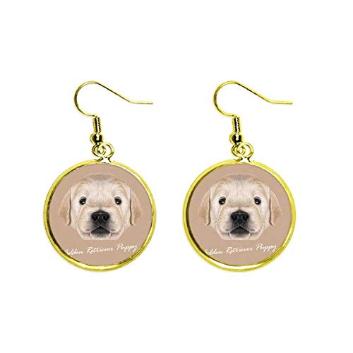 Pendientes de Golden Retriever en plata joya animal para mujer