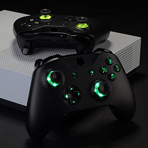 Extremerate Multi-Colors Luminated D-Pad Thumbsticks Start Back Abxy Buttons (Dtf) Led Kit For Xbox One Standard, Xbox One S X Controller With Black Classical Symbols Buttons - Controller Not Included #TOP5