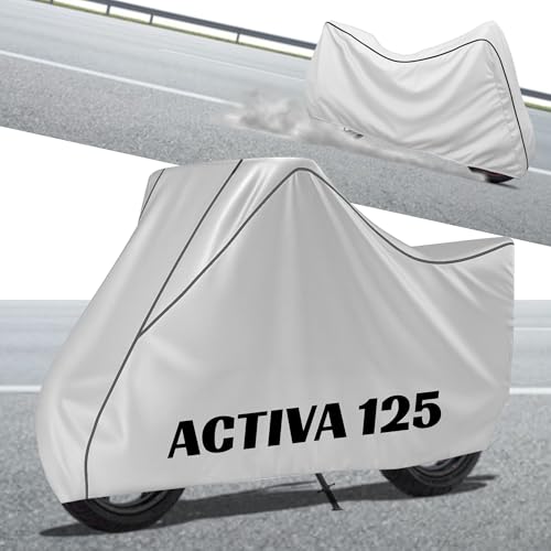 Image of Stylish Water Resistant Scooty Body Cover Compatible with Activa 125 & All Models | UV Protection, Dustproof, Heat Resistant, Two Wheeler | New All Weather Protection, Dust & Rain
