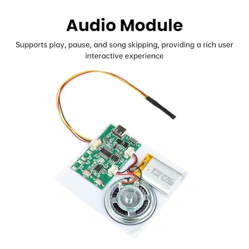Image of Diymore DIY Birthday Cards Music Module 8MB,Magnetic Activated Sound Module with Speaker,Easy Recording for Personalized Greetings,DIY Projects Holiday Crafts Cards Gifts for Women Men Mom Kids