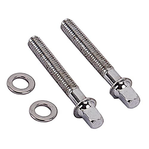 2 piezas de tornillos de montaje para tambores de acero inoxidable con arandelas, sujetadores de tensión duraderos para tarola y bombo para músicos miniatura 1