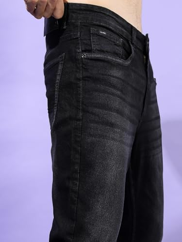 Image of Highlander Mens Tapered Fit Denim Jeans for Man|Regular Length|Mid-Rise|Stretchable Fabric for Comfort fit| Jeans for Man | Men Jeans