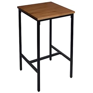 WOLTU 1 Bartafel Eettafel in MDF en metaal,Keukentafel Industriële stijl,Eik BT12hei