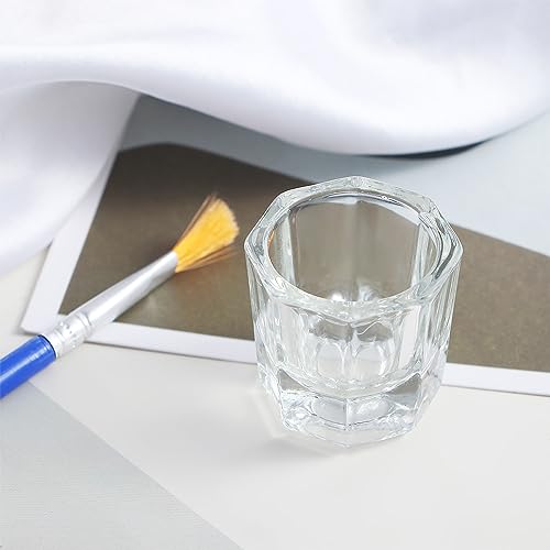 Pokinge 2 Pzs Vasos Acrílicos para Uñas de Vidrio miniatura 5