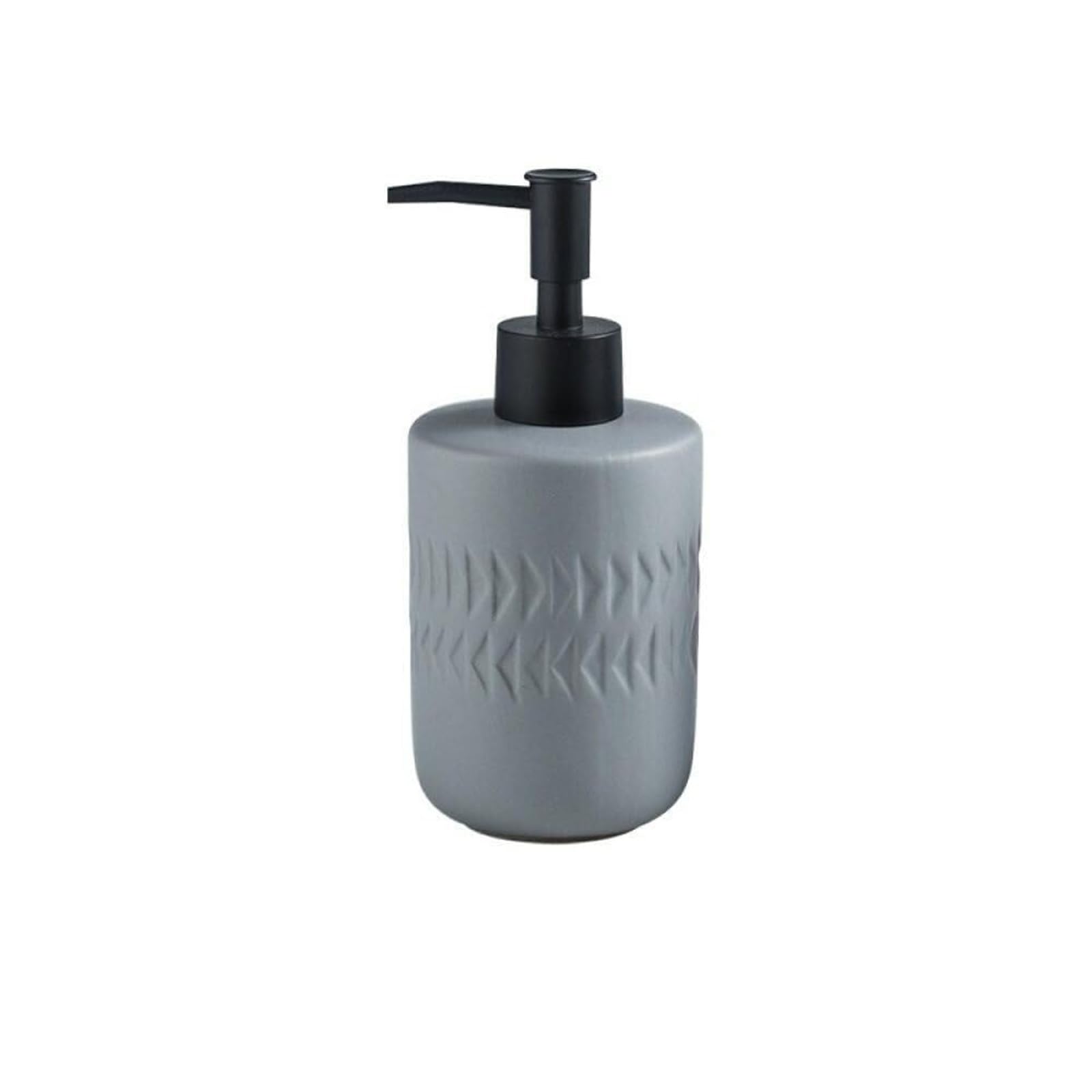 Hand Soap Dispensing Ceramic Lotion Bottle Shampoo Dispenser Hand Nordic Minimalist Dish for Bathroom(Grey)