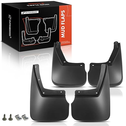 A-Premium Mud Flaps Compatible with Chevrolet Suburban, Tahoe, 2015-2020, No Drilling Required Mud Guards with Hardware Kits, Set of 4 Front and Rear