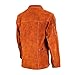 Leather Welding Work Jacket by QeeLink - Flame-Resistant Heavy Duty Split Cowhide Leather (Medium)