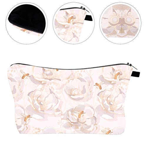 Minkissy Bolsa de Maquiagem Padrão de Abelhas Abelhas Impresso Bolsa de Higiene Pessoal Saco de Higi