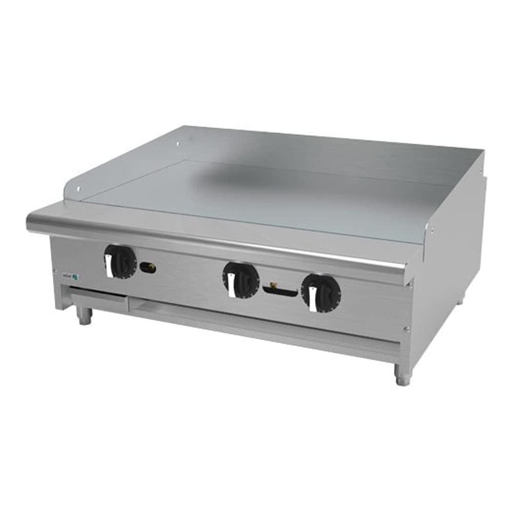 Asber AETG-36-H NG 36' Countertop Gas Thermostatic Griddle, Natural Gas