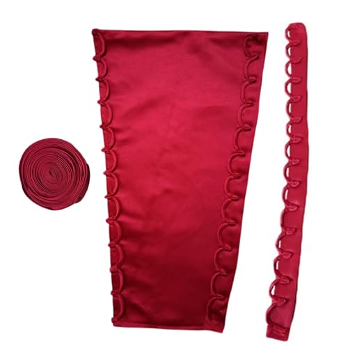 JTQYFI Conjunto de cordones de espalda multiusos para vestido de novia corsé y vestidos de banquete cordón de ojal ajustable con tela de escudo de vestido de novia, Claret, Talla única