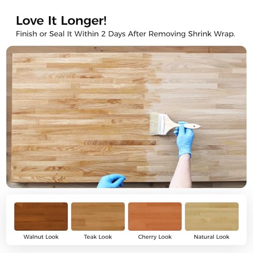 Encimera de Madera Maciza de Abedul de 3 pies miniatura 4