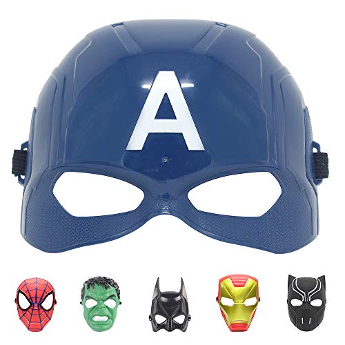 Avazera Superhero mask for KidsSuper hero Costumes Childrens Birthday Parties Boy Toys Gifts for Halloween Cosplay Parties (Blue mask)